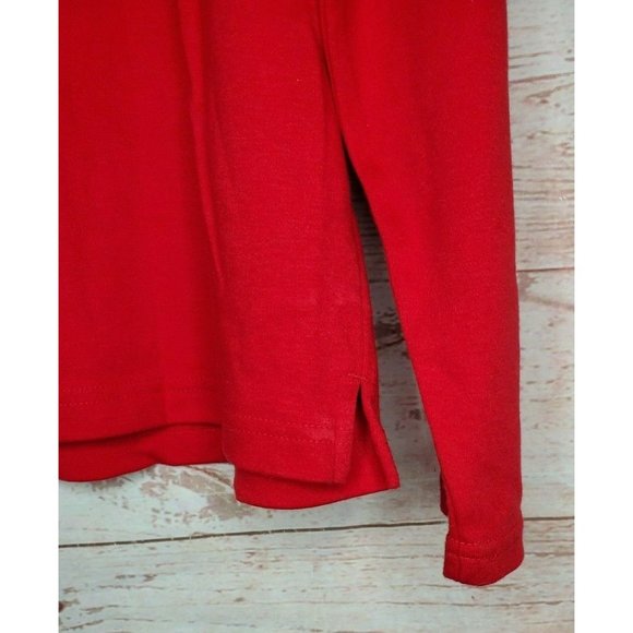 Wish For Joy Red Christmas Tree Logo Long Sleeve Women Top Glitter Tree Shirt - Picture 9 of 12